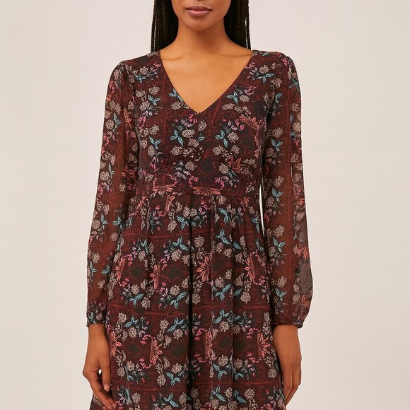 WOMANS TEMPTED FLORAL MINI DRESS CUT OUT BACK SZ M - Picture 5 of 5